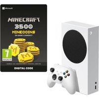 Microsoft Xbox Series S & 3500 Minecoins Bundle - 512 GB SSD, White