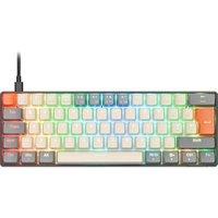 NOS C-450 Mini Pro RGB Mechanical Gaming Keyboard - 1973, Black,Cream,Silver/Grey,Orange