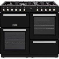 MONTPELLIER MDFRC100K 100 cm Dual Fuel Range Cooker - Black & Chrome, Black,Silver/Grey