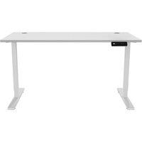 PIRANHA E-BASE 120 Sit-Stand Gaming Desk - White, White