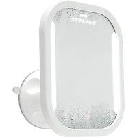 GLOBAL GIZMOS Clear View Anti-Fog Shower Mirror, White