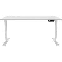 PIRANHA E-BASE 140 Sit-Stand Gaming Desk - White, White