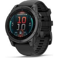 GARMIN fenix E AMOLED Smart Watch - Slate Grey Steel & Black, 47 mm, Black,Silver/Grey