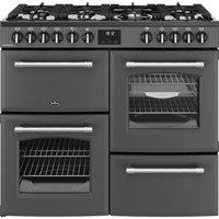 BELLING Farmhouse 100DF Dual Fuel Range Cooker - Anthracite & Chrome, Silver/Grey