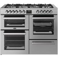 BELLING Cookcentre 110DF Electric Gas Range Cooker - Stainless Steel, Stainless Steel