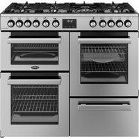 BELLING Cookcentre 100DF Dual Fuel Range Cooker - Stainless Steel & Chrome, Stainless Steel