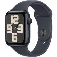 APPLE Watch SE - 44 mm Midnight Aluminium Case with Midnight Sport Band, M/L, Black