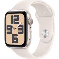 APPLE Watch SE - 44 mm Starlight Aluminium Case with Starlight Sports Band, M/L, Cream