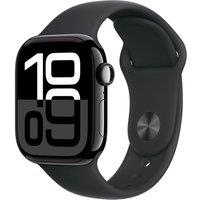 APPLE Watch Series 10 - 42 mm Jet Black Aluminium Case with Black Sport Band, S/M, Black