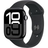 APPLE Watch Series 10 Cellular - 46 mm Jet Black Aluminium Case with Black Sport Band, S/M, Black