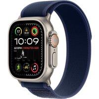 APPLE Watch Ultra 2 Cellular - 49 mm Titanium Case with Blue Trail Loop, S/M, Silver/Grey,Blue