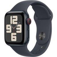 APPLE Watch SE - 40 mm Midnight Aluminium Case with Midnight Sports Band, S/M, Black