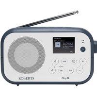 ROBERTS Play 30 Portable DAB? Bluetooth Radio - Blue & White, White,Blue