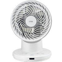 LOGIK L06CFW25 6 Desk Fan - White, White