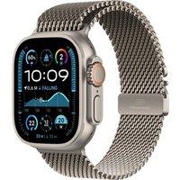APPLE Watch Ultra 2 Cellular - 49 mm Natural Titanium Case with Natural Titanium Milanese Loop - Medium, Silver/Grey