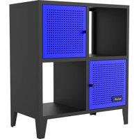 X ROCKER Mesh-Tek 4 Cube Storage Cabinet - Black & Blue, Blue,Black