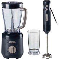 ARIETE Breakfast Jug Blender & 3-in-1 Hand Blender Bundle - Dark Grey, Silver/Grey