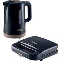 ARIETE Breakfast ARPK46 Jug Kettle & Sandwich Toaster Bundle - Dark Grey, Black,Silver/Grey