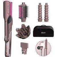 SHARK HD652SUK FlexFusion Straight 5-in-1 Air Styler & Hair Dryer with Storage Case - Cosmic Blush, Black,Pink