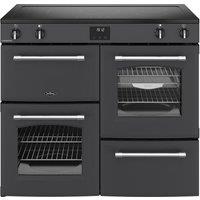 BELLING Farmhouse 100Ei Electric Induction Range Cooker - Anthracite & Chrome, Black