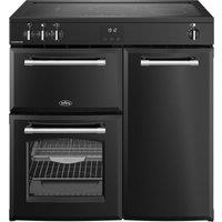 BELLING Farmhouse 90EI Electric Induction Range Cooker - Black, Black