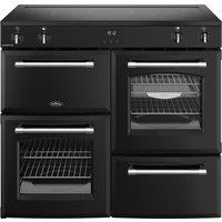 BELLING Farmhouse 100EI Electric Induction Range Cooker - Black, Black
