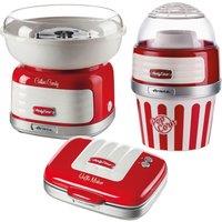 ARIETE Party Time ARPK43 Cotton Candy, Waffle & Popcorn Maker Set - Red