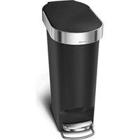 SIMPLEHUMAN CW1390 40-litre Slim Rectangular Pedal Bin - Black