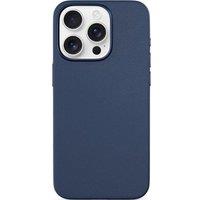 EPICO Mag Magnetic iPhone 16 Pro Genuine Leather Case - Blue, Blue
