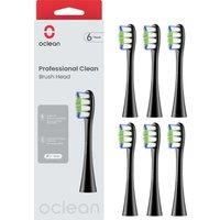 OCLEAN P1C5 Replacement Brush Heads - Pack of 6, Black, Black
