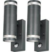 4LITE Marinus Range 4L2/2308 Smart LED Outdoor Wall Light - Anthracite, Twin Pack