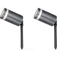 4LITE Marinus Range 4L2/2004 Smart LED Outdoor Light - Grey, Twin Pack