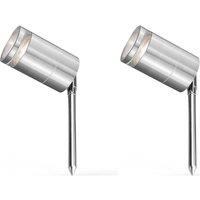 4LITE Marinus Range 4L2/2003 Smart LED Outdoor Light - Stainless Steel, Twin Pack, Stainless Steel