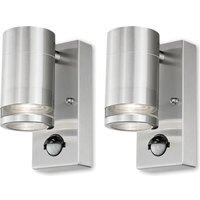 4LITE Marinus Range 4L2/3002 Smart LED Outdoor Wall Light - Stainless Steel, Twin Pack, Stainless Steel