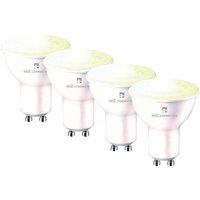 4LITE 4L1/8042 Wiz Connected Smart LED Bulb - GU10, Tuneable White, Pack of 4