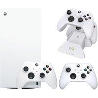 Microsoft Xbox Series X, S Digital Edition (1 TB), Wireless Controller & Twin Docking Station Bundle - White, Black