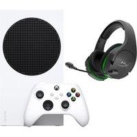 Microsoft Xbox Series S (1 TB SSD) & CloudX Stinger Gaming Headset (Black) Bundle, White