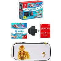 Nintendo Switch Lite: Timmy & Tommy's Edition, Animal Crossing: New Horizons installed & Nintendo Switch Online 12 Month Membership & Princess Zelda Case Bundle, Blue