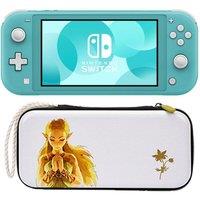 Nintendo Switch Lite & Princess Zelda Slim Travel Pro Nintendo Switch Case Bundle - Turquoise, Blue