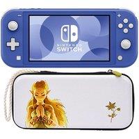 Nintendo Switch Lite & Princess Zelda Slim Travel Pro Nintendo Switch Case Bundle - Blue, Blue