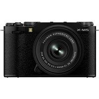 FUJIFILM X-M5 Mirrorless Camera with FUJINON XC 15-45 mm f/3.5-5.6 OIS PZ Lens - Black, Black