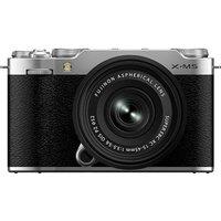 FUJIFILM X-M5 Mirrorless Camera with FUJINON XC 15-45 mm f/3.5-5.6 OIS PZ Lens - Silver, Silver/Grey