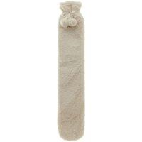 AROMA HOME Faux Fur Long Hot Water Bottle - Cream, Cream