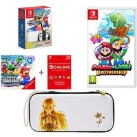 Nintendo Switch OLED White & Super Mario Bros. Wonder Bundle, Mario & Luigi: Brothership, Princess Zelda Case & Nintendo Switch Online 12 Month Membership Bundle, White