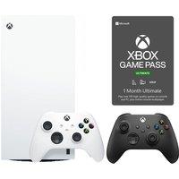 Microsoft Xbox Series X Digital Edition (1 TB, White), Wireless Controller (Black) & Game Pass Ultimate (1 Month Membership) Bundle, Black