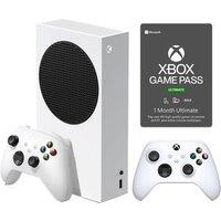 Microsoft Xbox Series S (512 GB SSD), Wireless Controller (White) & Game Pass Ultimate (1 Month Membership) Bundle, White