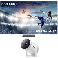 65" Samsung QE65QN900DTXXU Smart 8K HDR Neo QLED TV & The Freestyle (2nd Gen) Smart Full HD TV Projector Bundle, Black