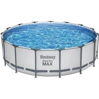BESTWAY 15ft x 48" Steel Pro Frame BW56438GB-23 Round Swimming Pool - Grey