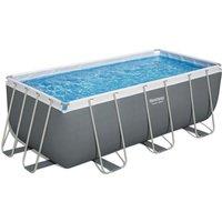 BESTWAY 13.6ft x 48" Power Steel BW56456GB-23 Rectangle Swimming Pool - Grey