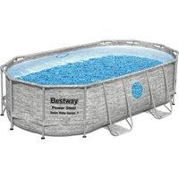 BESTWAY 14ft x 39.5" Swim Vista BW56714GB-22 Oval Swimming Pool - Grey
